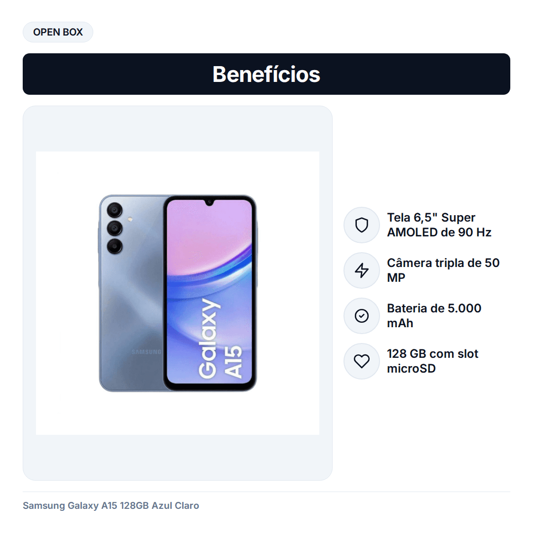 Samsung Galaxy A15 128GB Azul Claro — foto 3