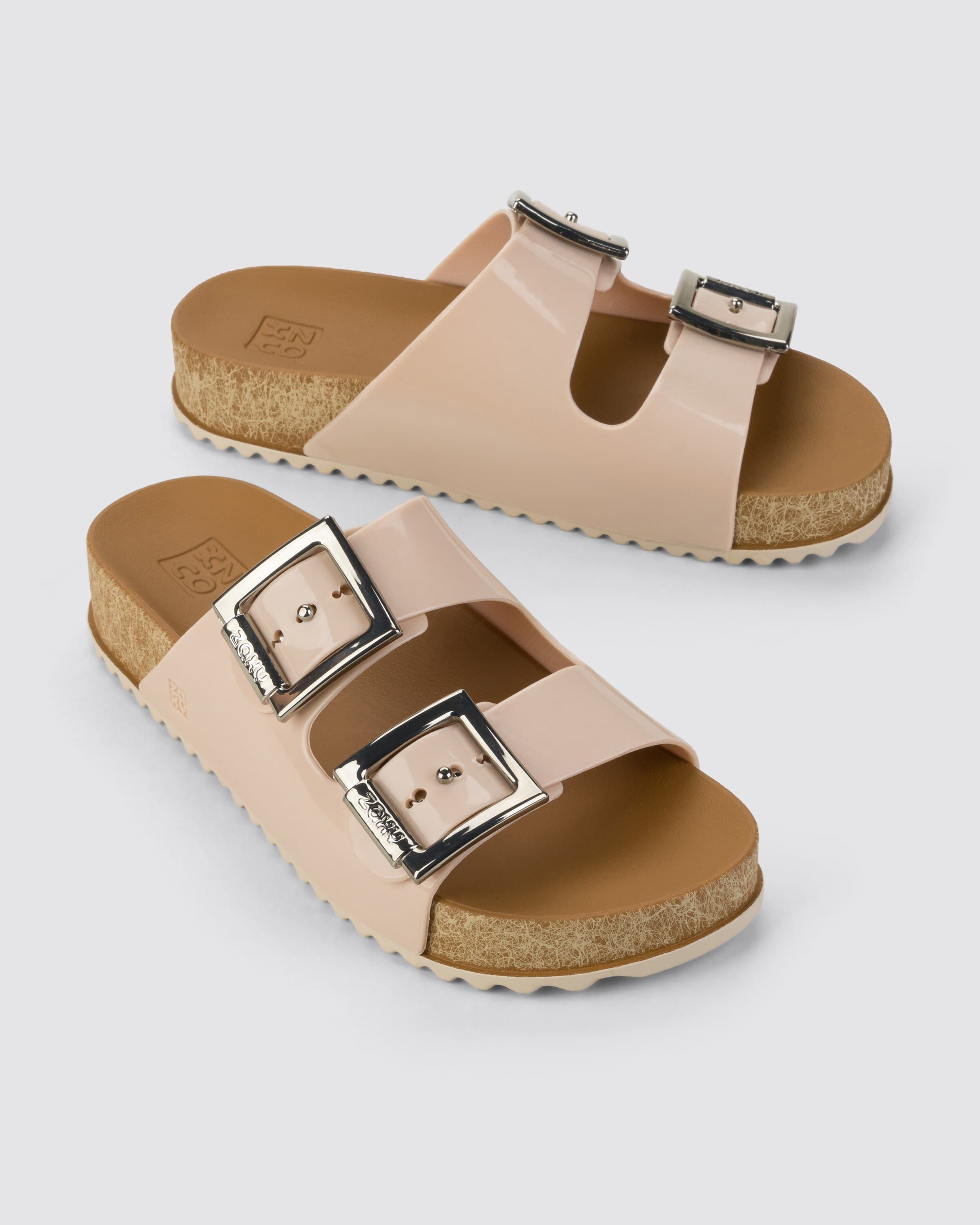Chinelo Slide Zaxy Partner III Off White/Cortiça