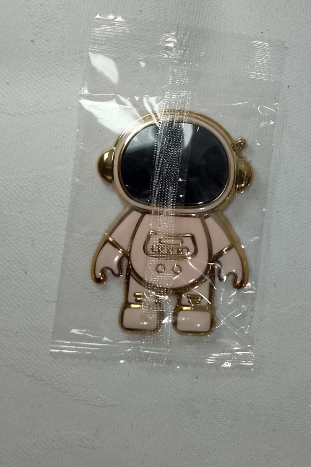 Suporte de Celular Astronauta Dourado com Espelho