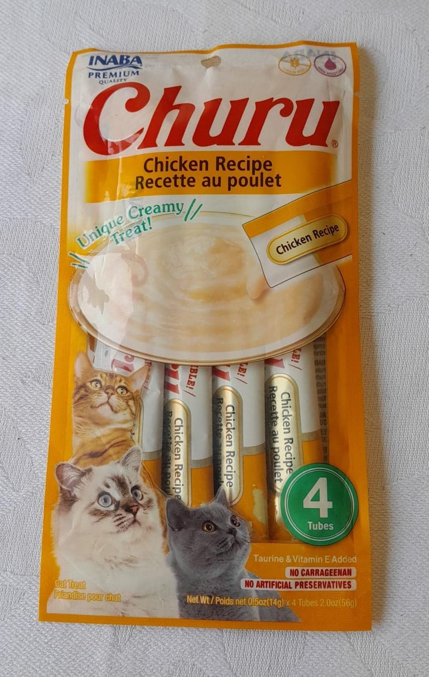 Churu Inaba Petisco Cremoso Frango para Gatos 4 Tubos