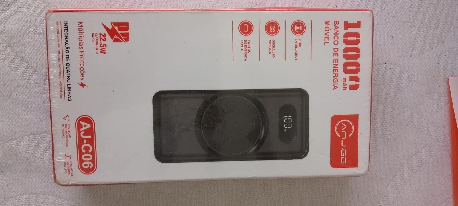 Carregador Portátil Power Bank ANJ.GO AJ-C06 10.000 mAh 22,5W