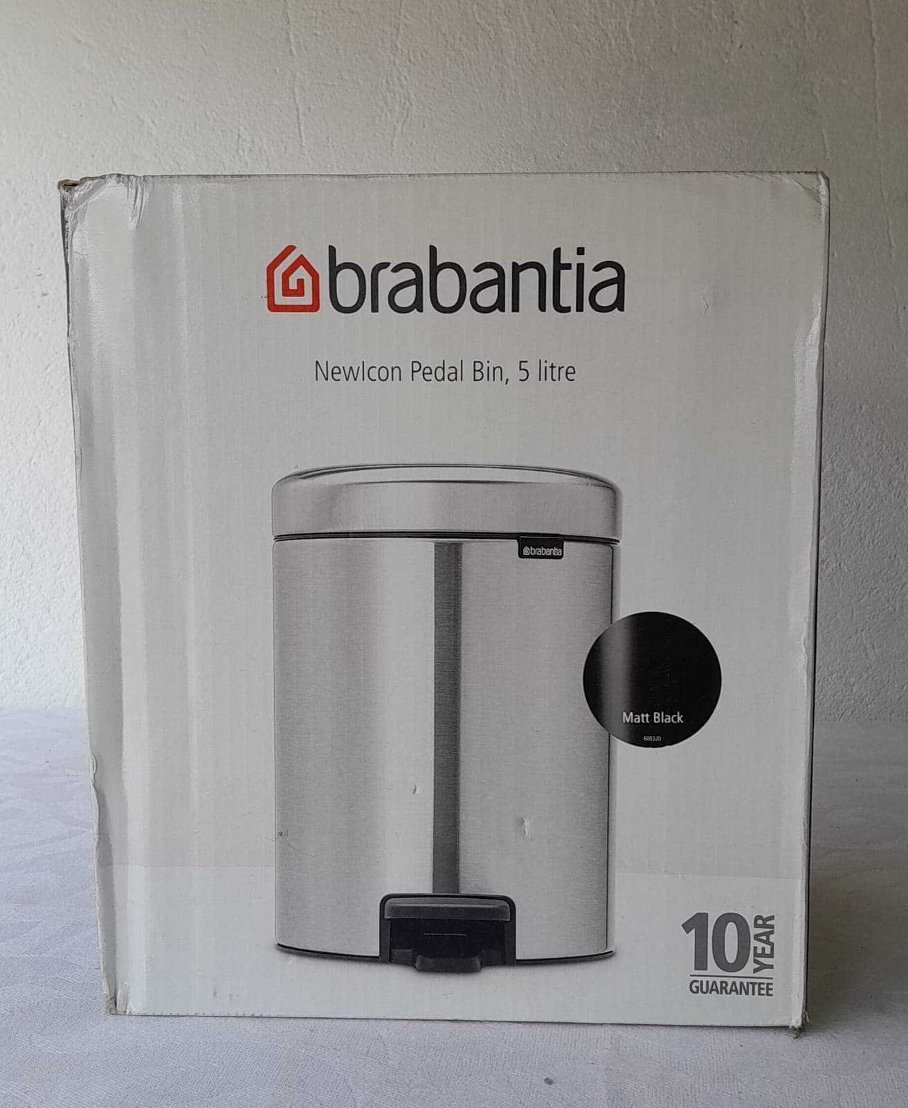 Lixeira Brabantia NewIcon Pedal 5 Litros Preta Matte
