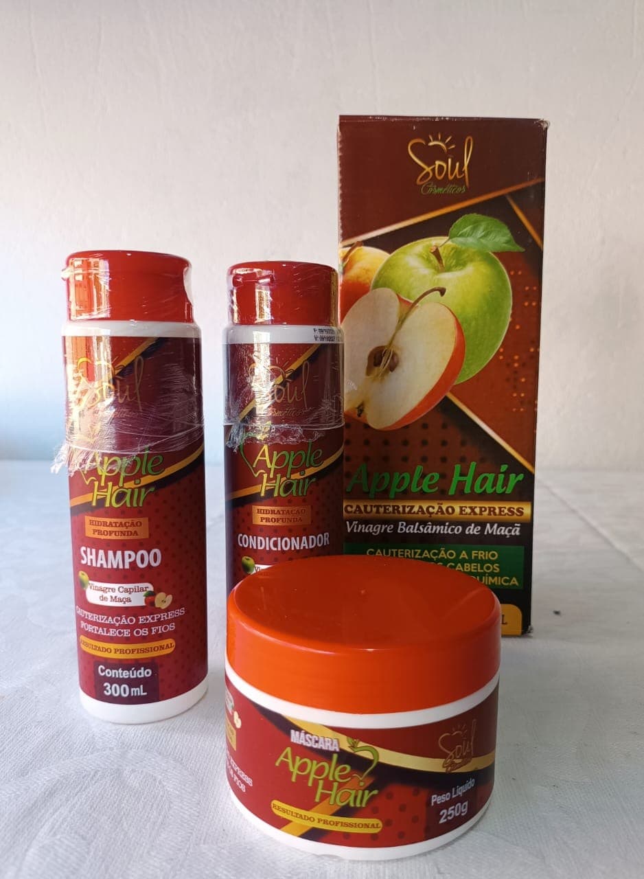 Kit Capilar Soul Apple Hair Cauterização Express 3 Peças