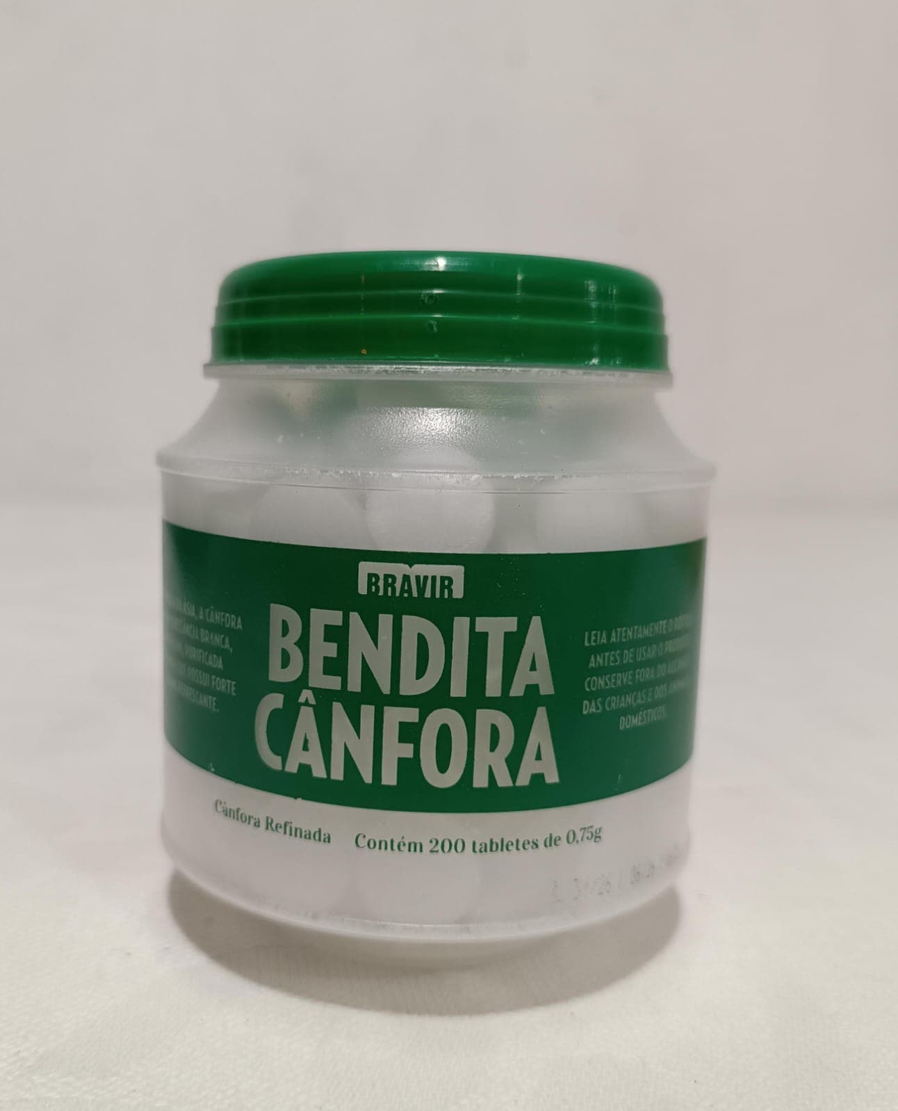 Bendita Cânfora Bravir Tablete Multiuso 200 Tabletes de 0,75g
