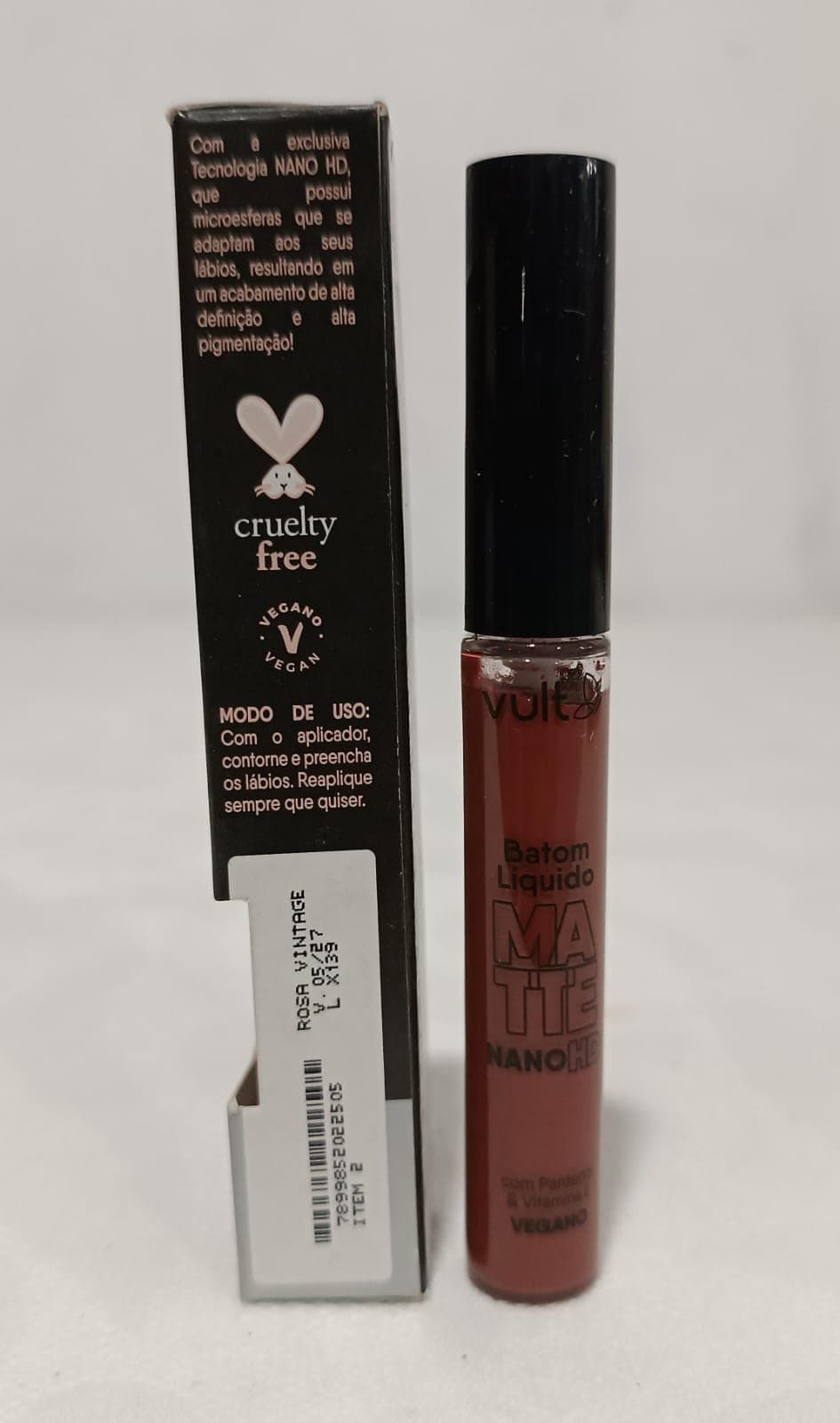 Batom Líquido Matte Vult Nano HD Rosa Vintage 5ml