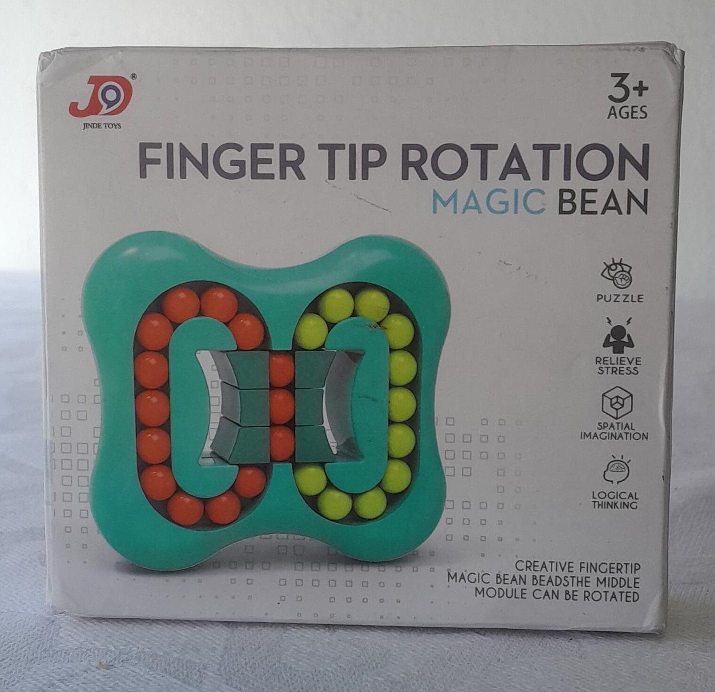 Brinquedo Antiestresse Magic Bean Finger Tip Rotation Verde