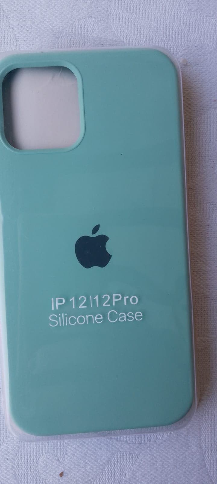 Capa de Silicone para iPhone 12 e 12 Pro Verde Água