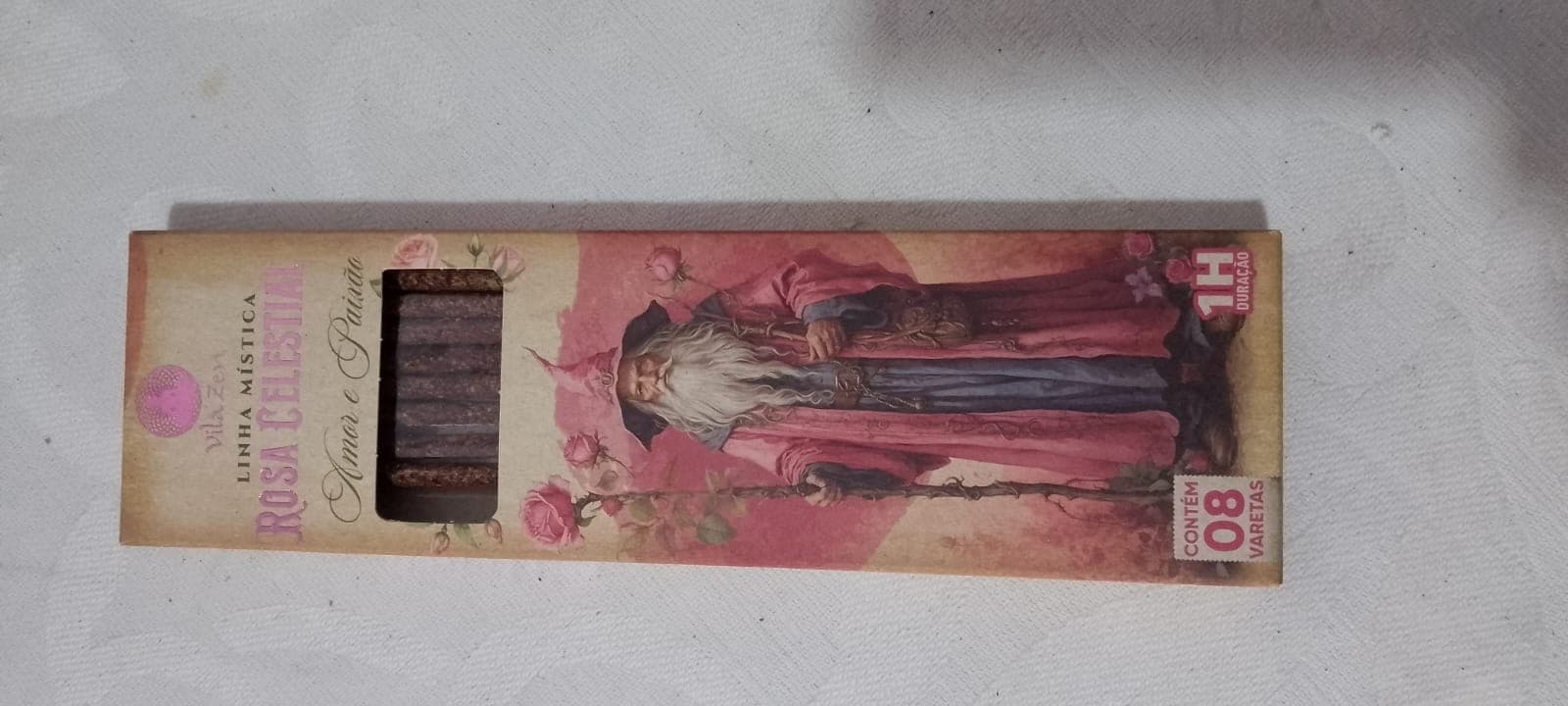 Incenso Natural Vila Zen Rosa Celestial Amor e Paixão 8 Varetas