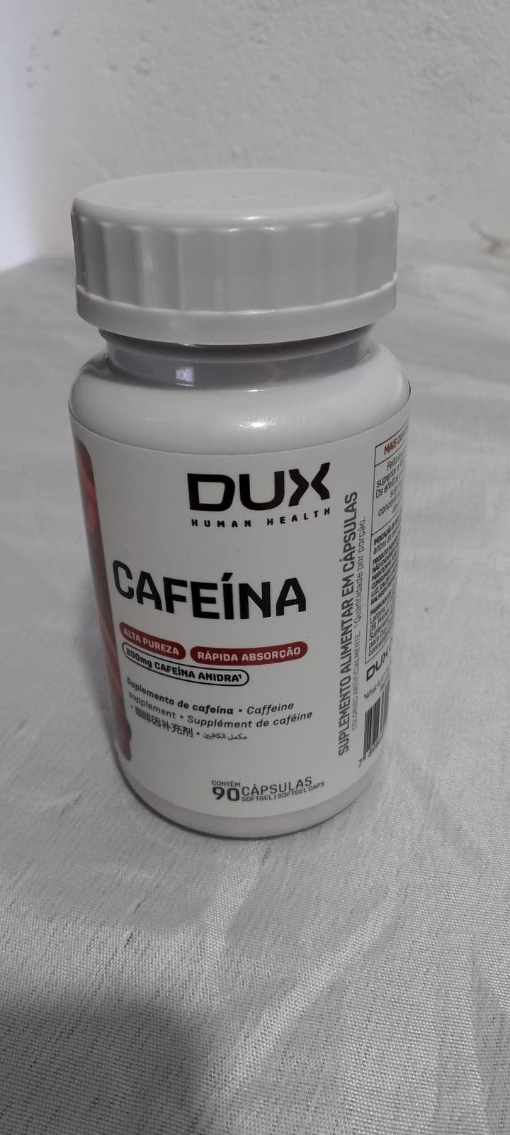 Cafeína Anidra Dux Human Health 200 mg 90 Cápsulas