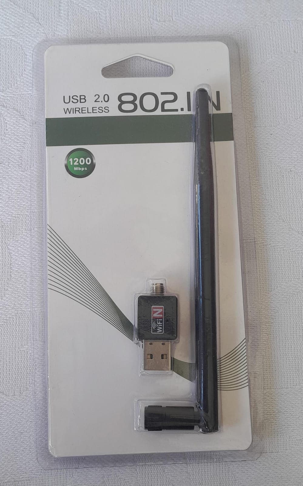 Adaptador USB Wi-Fi 1200Mbps 802.11N com Antena Externa