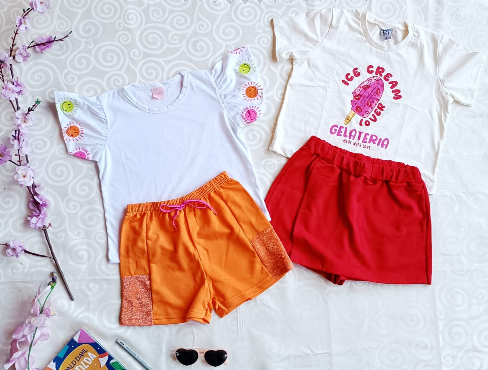 Kit 2 Conjuntos Infantil Menina Sois e Ice Cream - TAM 12
