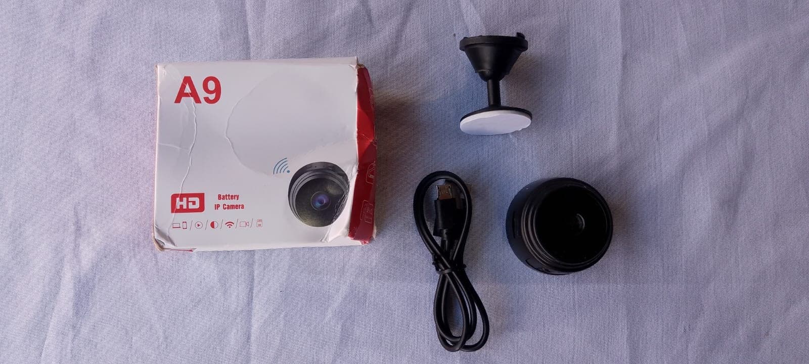 Mini Câmera de Segurança Wi-Fi A9 com Suporte Magnético