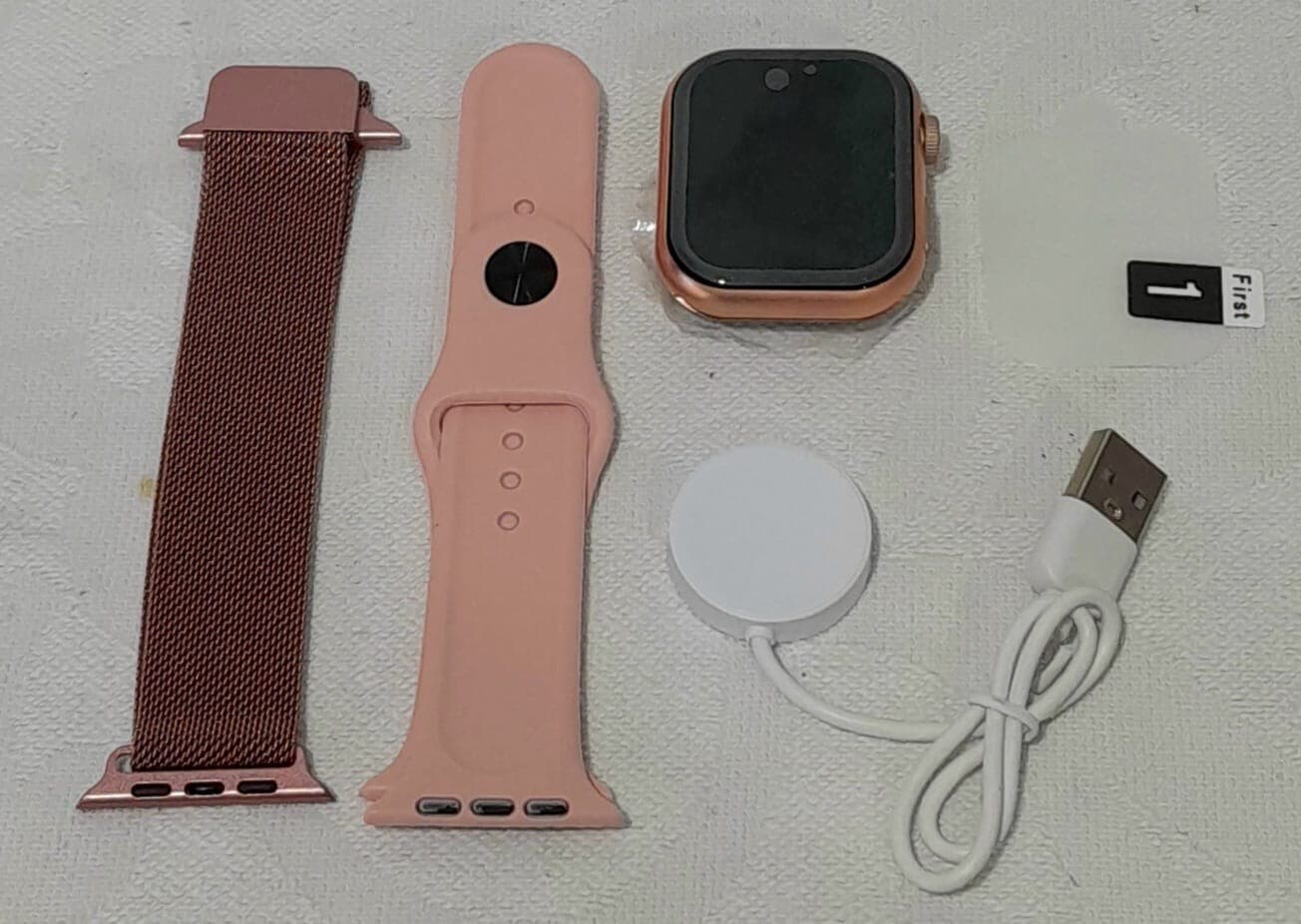 Smartwatch Série W Rosé com 2 Pulseiras e Carga Magnética