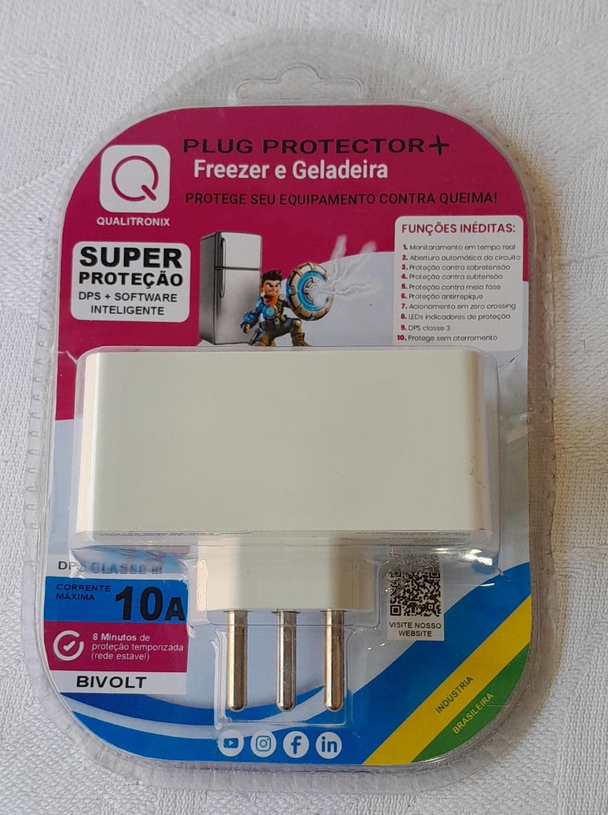Qualitronix Plug Protector DPS 10A Bivolt para Geladeira