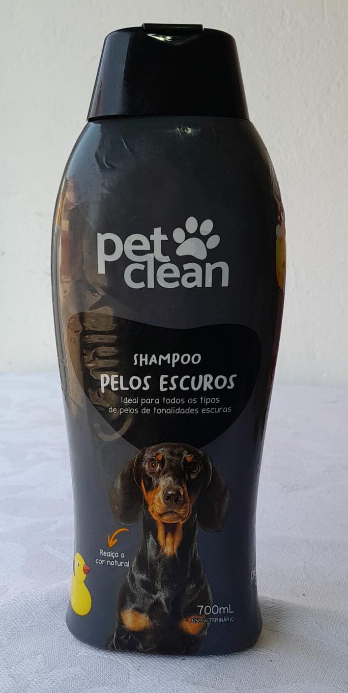 Pet Clean Shampoo para Pelos Escuros Cães e Gatos 700ml